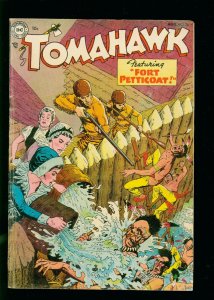 TOMAHAWK #26 1954- DC WESTERN - FORT PETTICOAT- GOLDEN AGE VG 