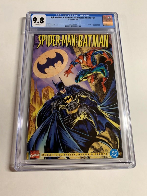 Spider-man Batman Disordered Minds 1 NN Cgc 9.8 White Pages Marvel Dc