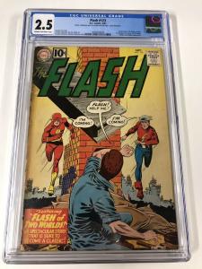 Flash 123 Cgc 2.5 Cr/ow Pages Key Dc Silver Age 