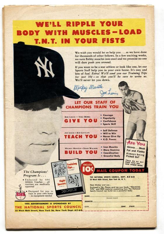 FLASH #113-ORIGIN OF TRICKSTER-MICKEY MANTLE PHOTO AD VG+