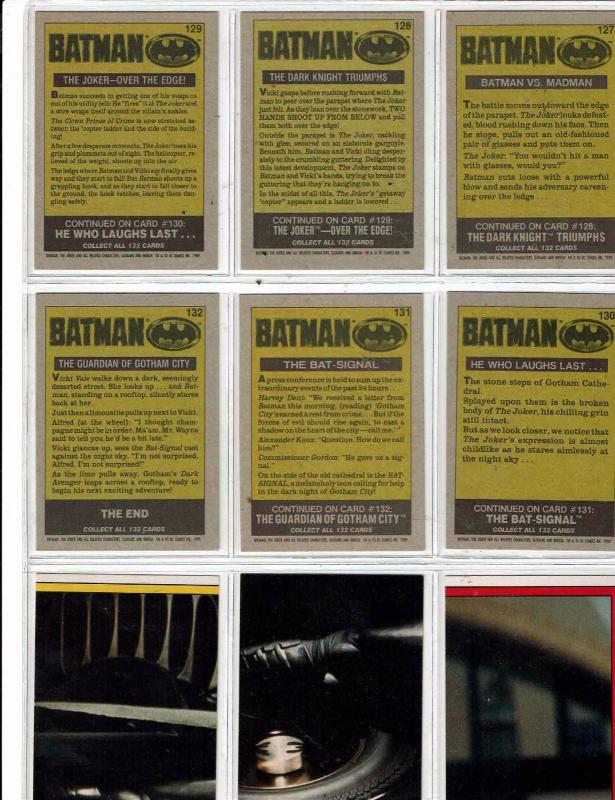 Mix Of 41 Batman Trading Cards/ Stickers Joker Jack Nicholson & Keaton 1989 J146