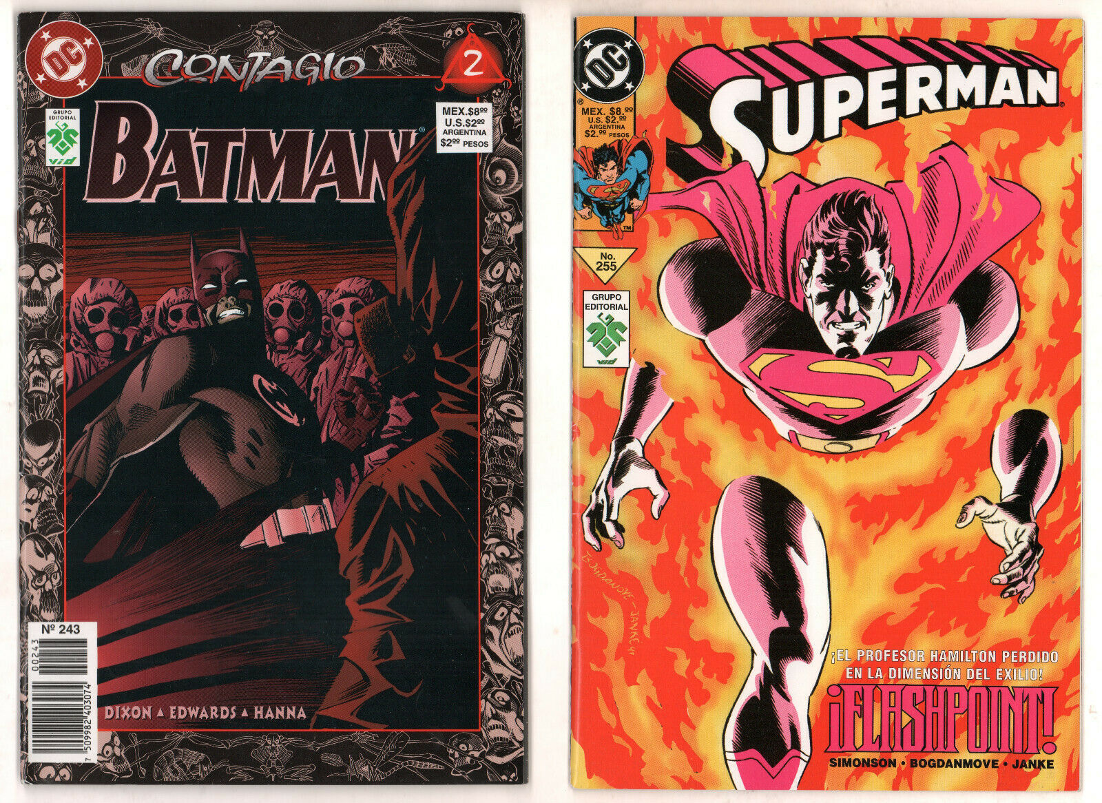 Batman Contagio #2 & Superman #255 Spanish 2pc Lot () Dennis O'Neil File  Copy | Comic Books - Modern Age, DC Comics, Superman, Superhero / HipComic