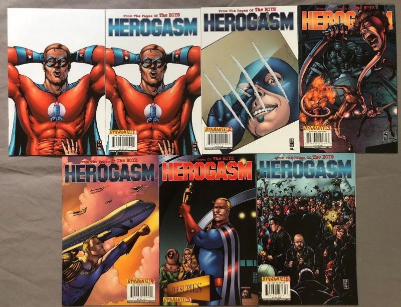 THE BOYS : HEROGASM - 7 issue Lot - #1, 1Virgin, 2, 3, 4, 5, 6 - Ennis (Preacher