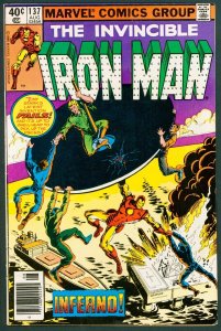 Iron Man 137 VF 8.0 Newsstand Marvel 1980