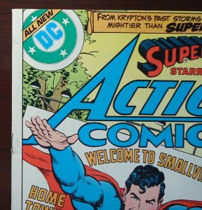 Action Comics #495 Blue Logo Variant NEAR MINT Condition (1979) Bad spine roll