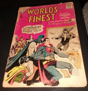 World's Finest Comics #89 1957 Classic Club Of Heroes Story Superman Batman