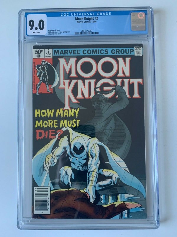 MOON KNIGHT #2 (1980 Series 1st Moon Knight Solo Series)  - CGC 9.0 