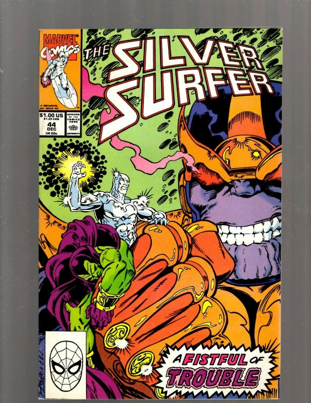 Silver Surfer # 44 VF Marvel Comic Book Thanos Infinity Gauntlet Avengers J450