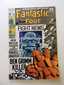 Fantastic Four #92 (1969) GD+ condition