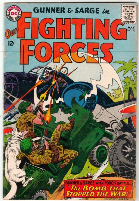 Our Fighting Forces #92 (May-65) FN/VF Mid-High-Grade Gunner, Sarge  and Pooch