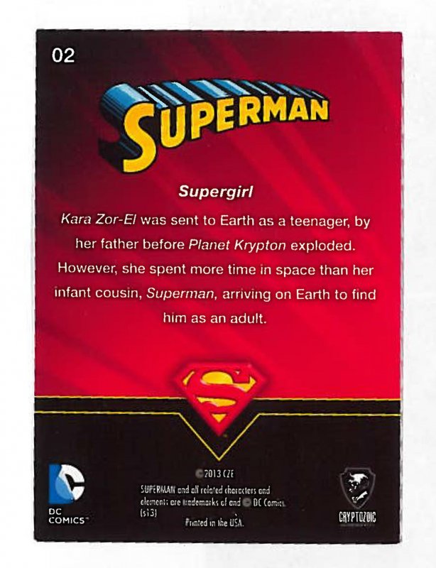 2013 Superman (Cryptozoic) card set #1-62 complete NM/MT