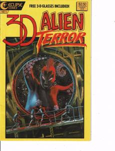 Lot Of 2 Comic Books Dagger Scorpion Corps #1 and Eclipse 3D Aliem Terror #1 ON7