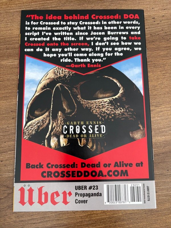 Uber # 23 NM 1st Print Propaganda Variant Cover Avatar Comic Book 20 J280