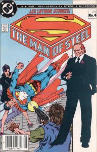 Man of Steel, The (Mini-Series) #4 (Newsstand) FN ; DC | Superman - John Byrne