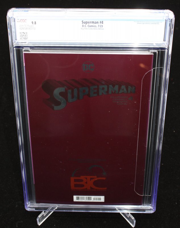 Superman #4 - Big Time Collectibles Edition (CGC 9.8) 2023