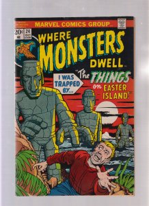 Where Monsters Dwell #24 - Jack Kirby Cover + Art! (4.5) 1973