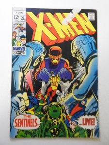 The X-Men #57 (1969) VG- Cond tape pull fc, centerfold detached bottom staple