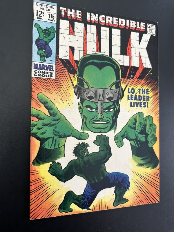 Incredible Hulk #115 FN+ Leader Appearance! Silver Age! (Marvel 1969)