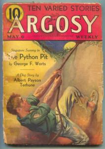 Argosy Pulp May 6 1933- Python Pit- Albert Payson Terhune G