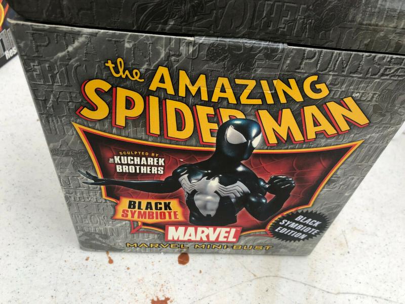 Spider-man Black Symbiote Classic Marvel Bust Statue Venom 2007 Bowen Designs 