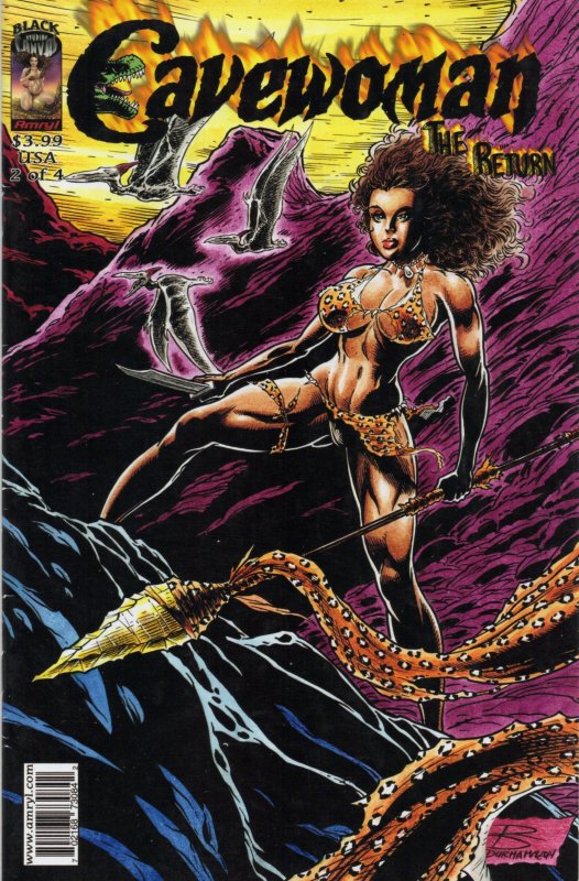 Cavewoman: The Return #2 (2015) Comic Book Black Canvas Grade VF 8.0