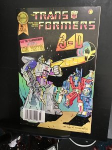 Transformers in 3-D #1 (1987) hifh-grade Optimus Prime cover! Rare! NM- Wow!