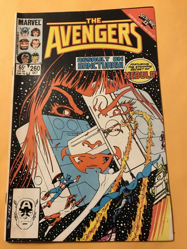 THE AVENGERS #260 : Marvel 10/85 Fn; Beyonder Secret Wars II, Firelord