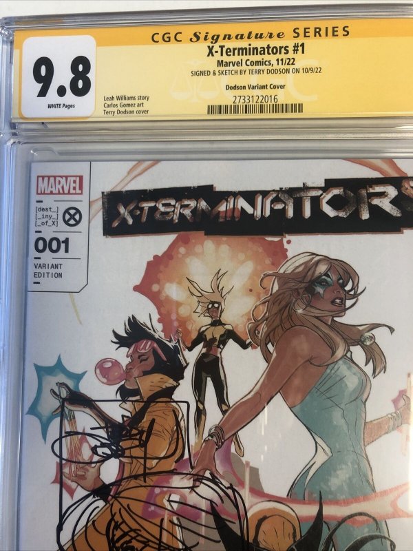 X-Terminators (2022) #1 (CGC 9.8 SS WP) Signed& Sketch T. Dodson| Variant Cover