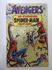 The Avengers #11 GD+ Cond! Light wrinkling throughout book, 1 1/2 in spine split