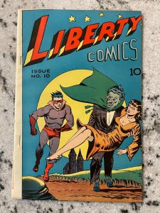 Liberty Comics # 10 VF/NM Green Comic Book Pre-Code Golden Age MISPRINT 2 J877