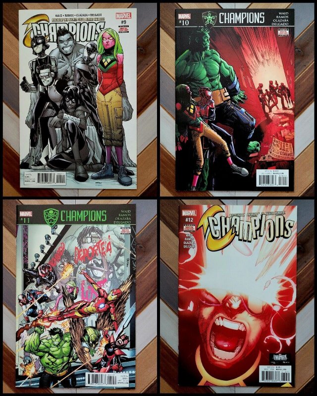 Champions #9-12 (Marvel 2017) HIGH GRADE New Team Lineup 1st RED LOCUST Set of 4