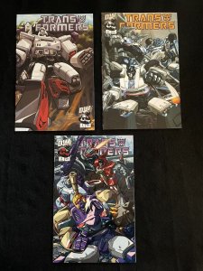 Transformers: Generation One RUN #1-3 LOT of 3 Decepticon cover Dreamwave 2002