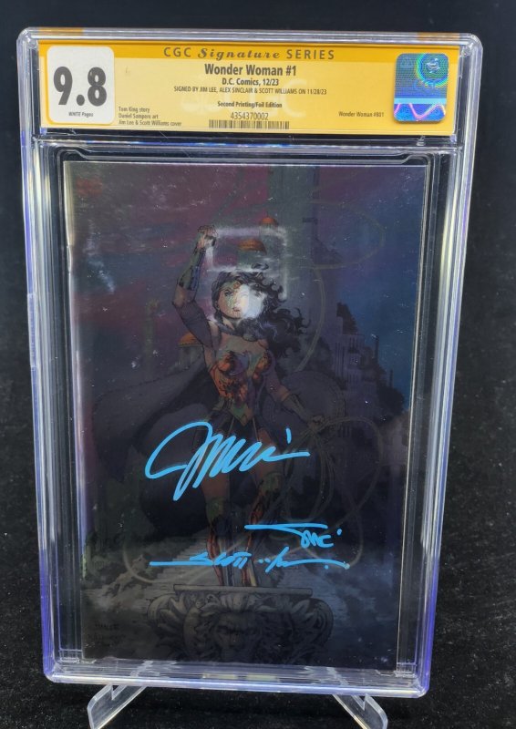 Wonder Woman #1 - Signed J. Lee, S. Williams, A. Sinclair (CGC Sig 9.8) 2023