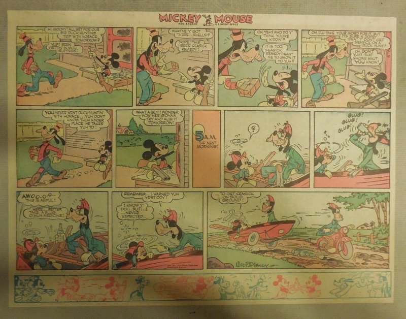 Mickey Mouse Sunday Page by Walt Disney from 11/9/1941 Half Page Size 