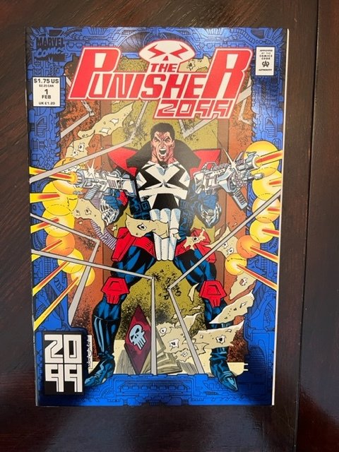 PUNISHER 2099 #1, NM+, 1993, Jimmy Palmiotti, Blue Foil