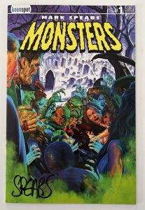 MARK SPEARS MONSTERS #1 4TH PRINT GRAVEYARD VARIANT MARK SPEARS SIGNED BLACK NM