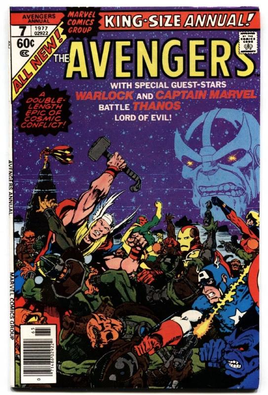 AVENGERS ANNUAL #7-vf/nm THANOS ISSUE-KEY BRONZE AGE MARVEL.