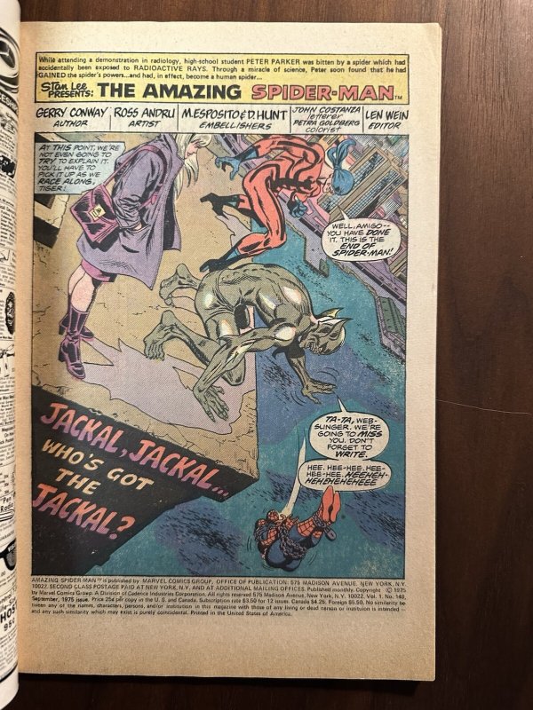 Amazing Spider-Man #148 FN Gil Kane Cover (Marvel 1975)