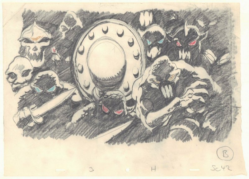 Wizards Illo Pencil Art by Mike Ploog