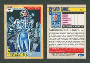 1991 Marvel Comics II  Card  #21 ( Silver Sable )  MINT