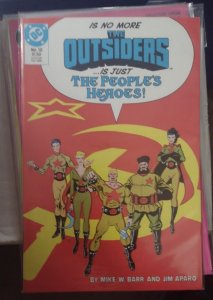 THE OUTSIDERS # 10  1986 DC comics  jim aparo   PEOPLES HEROES