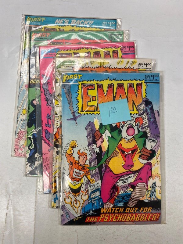5 E-Man FIRST comic books #1 2 3 4 5 27 KM41