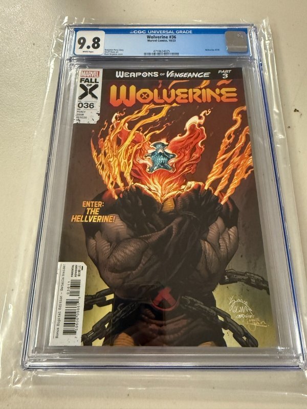 Wolverine # 36 CGC Graded 9.8 Marvel Comic Book Hellverine 2023 JH34