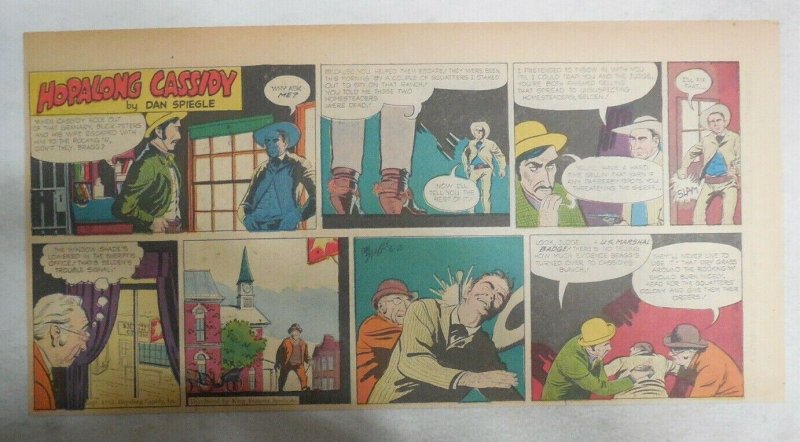 Hopalong Cassidy Sunday Page by Dan Spiegle from 6/15/1952 Size 7.5 x 15 inches