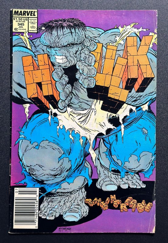 The Incredible Hulk #345 Newsstand Edition (1988) McFarlane Iconic Cvr Art