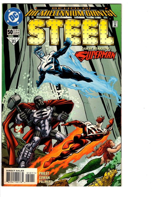 3 Steel DC Comic Books # 50 51 52 Superman Priest Cowan Palmer Metropolis BH38