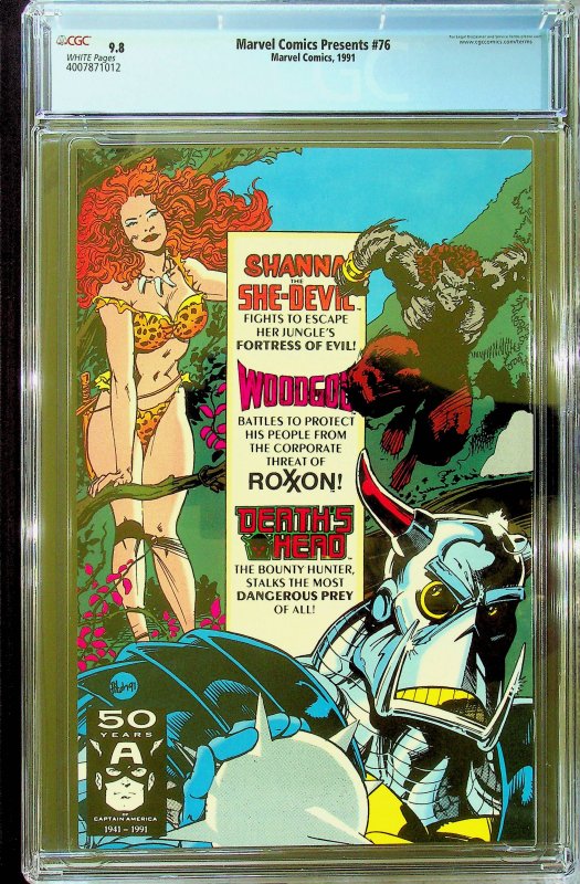 Marvel Comics Presents #76 (1991) - CGC 9.8 - Cert#4007871012