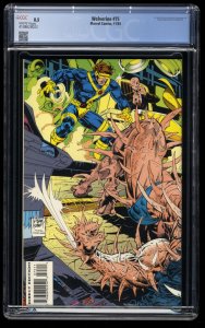 Wolverine #75 CGC VF+ 8.5 White Pages Hologram Cover!