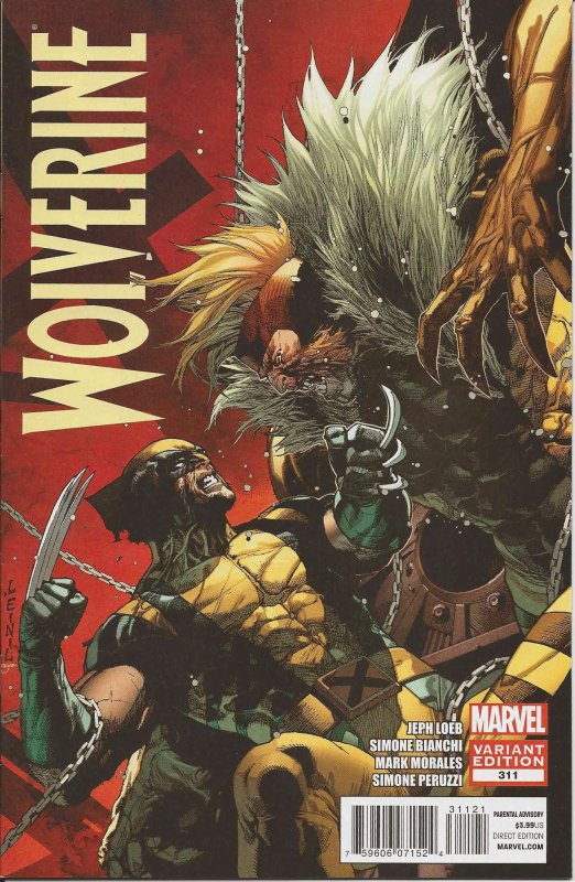 Wolverine #311A VF/NM ; Marvel | 1:30 variant Leinil Francis Yu