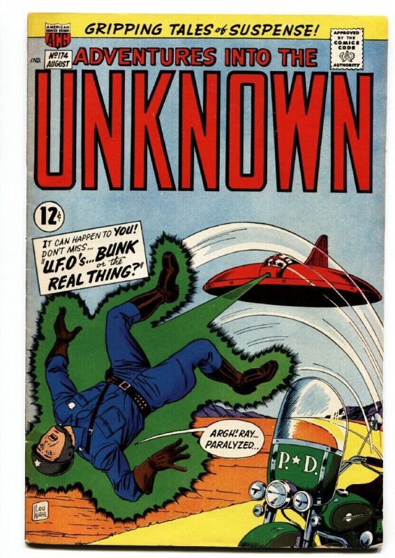ADVENTURES INTO THE UNKNOWN #174 comic book-1967-FLYING SAUCER-CVR